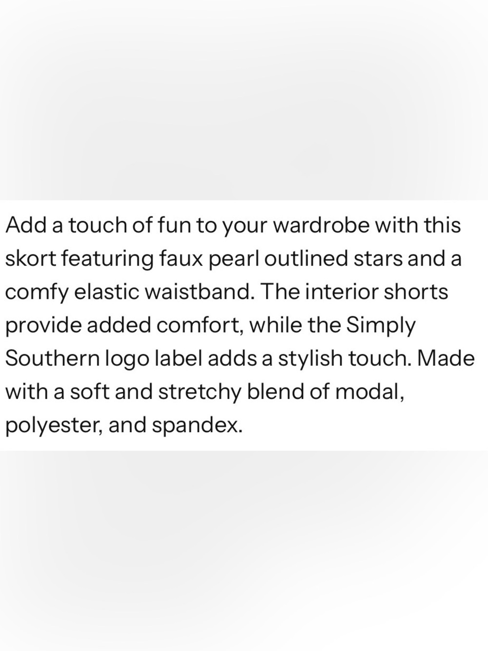 Simply Southern Blue Pearl Star Skort - Grace Royal - Picture 3 of 4